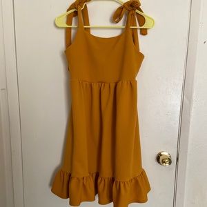 Boohoo Small Mustard Dress
